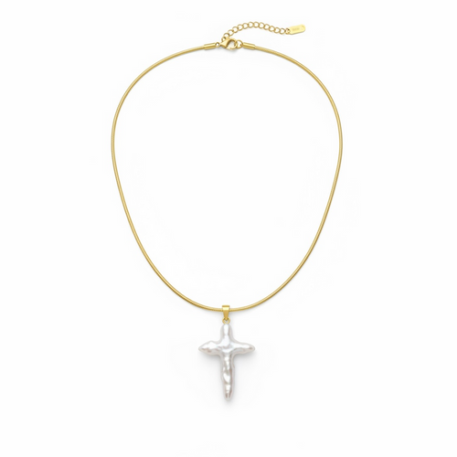 Pearl Cross Necklace
