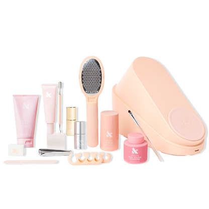 Pedi System - 1 Polish with nail care tools, foot file, toe separators, and polish removal for at-home salon pedicure