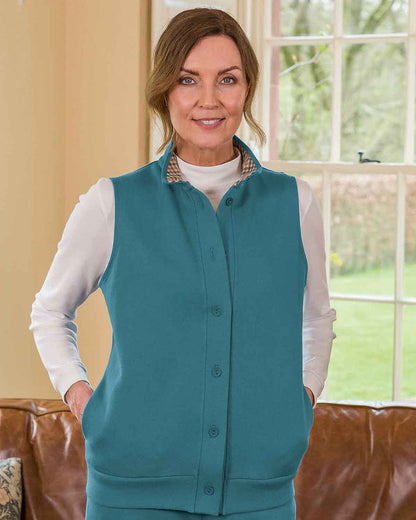 Peebles Cowl Neck Trimmed Ladies Leisure Gilet - Peebles - Country Collection