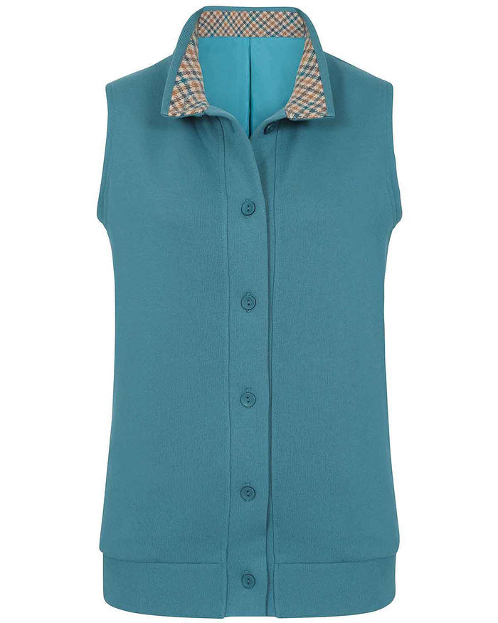 Peebles Cowl Neck Trimmed Ladies Leisure Gilet - Image 3 - Country Collection