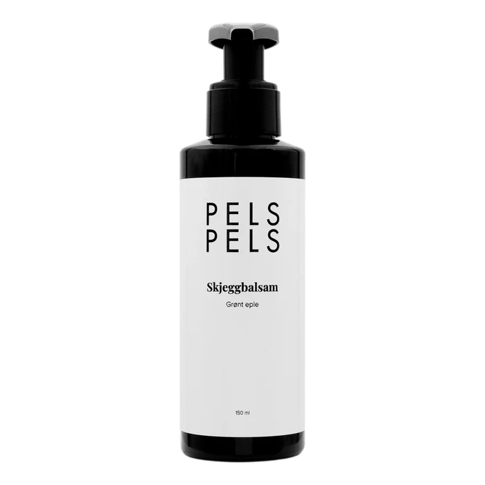 PelsPels skjeggbalsam med grønt eple i svart flaske 150 ml