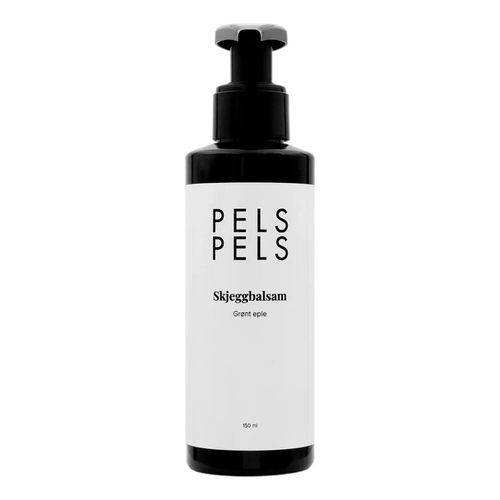 PelsPels skjeggbalsam med grønt eple i svart flaske 150 ml