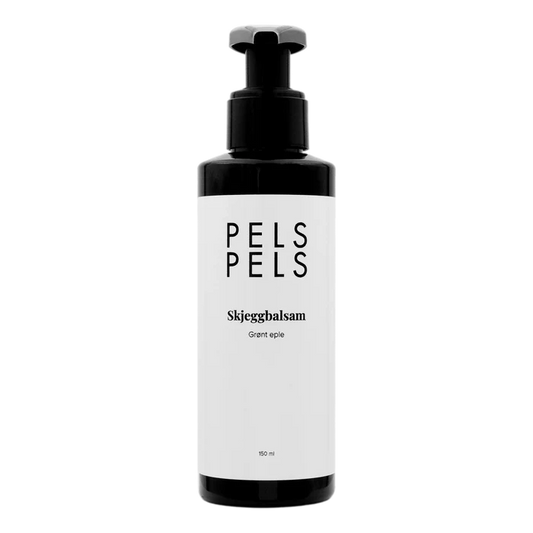 PelsPels skjeggbalsam med grønt eple i svart flaske 150 ml