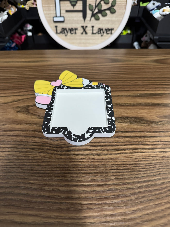Pencil Bow Sticky Note Holder
