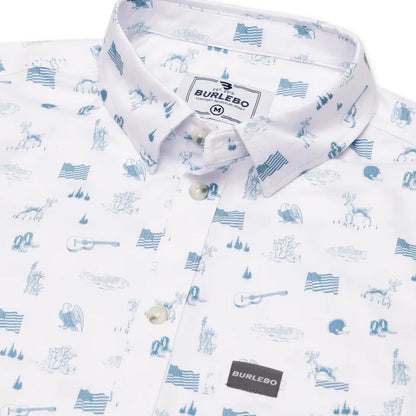 Performance Button Up- America the Great by Burlebo