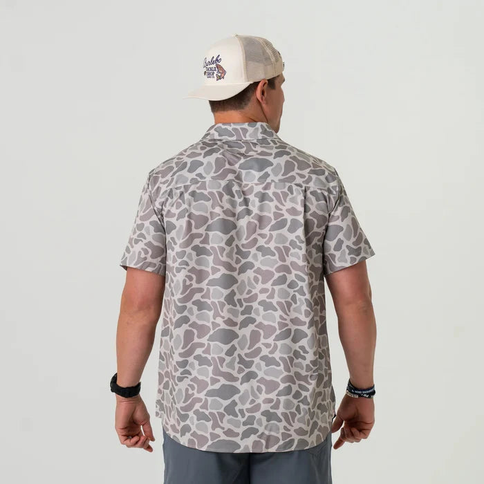 Performance Button Up- Classic Deer Camo by Burlebo