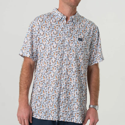 Performance Button Up- Crawfish Boil By Burlebo