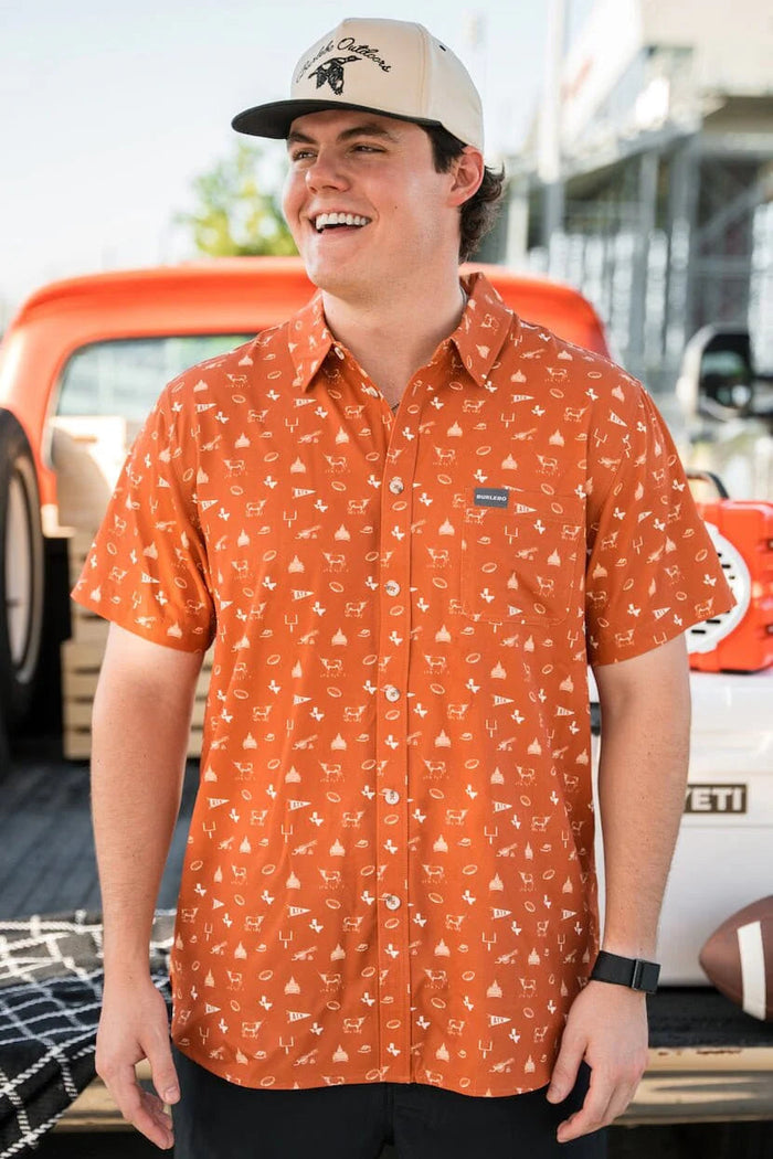 Performance Button Up- Gameday in Austin by Burlebo