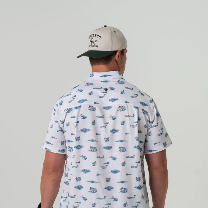 Performance Button Up- Lake Weekend by Burlebo