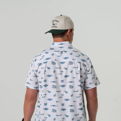 Performance Button Up- Lake Weekend by Burlebo