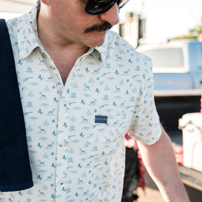 Performance Button Up- Lone Star State by Burlebo