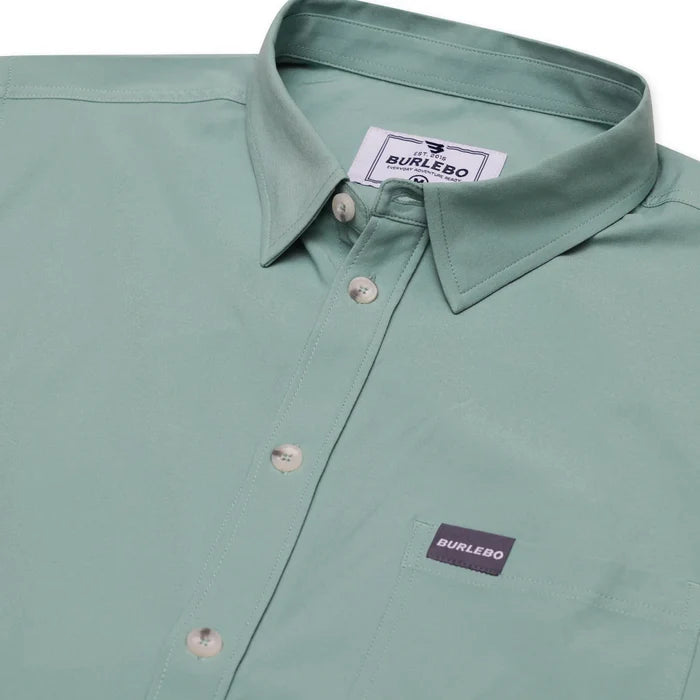 Performance Button Up-Ocean Swell,  by Burlebo