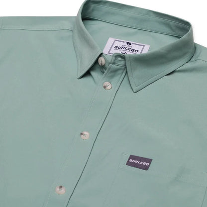 Performance Button Up-Ocean Swell,  by Burlebo
