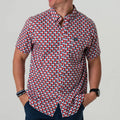 Performance Button Up-Texas Flags by Burlebo