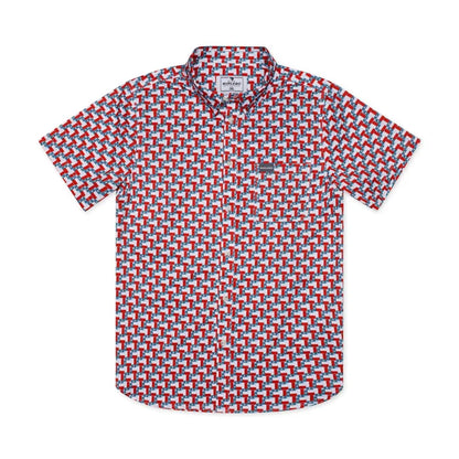 Performance Button Up-Texas Flags by Burlebo