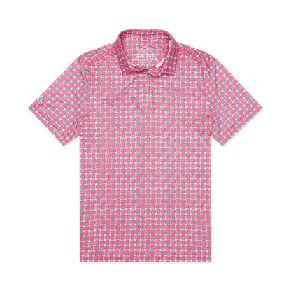 Performance Polo by Burlebo- American Flag Print