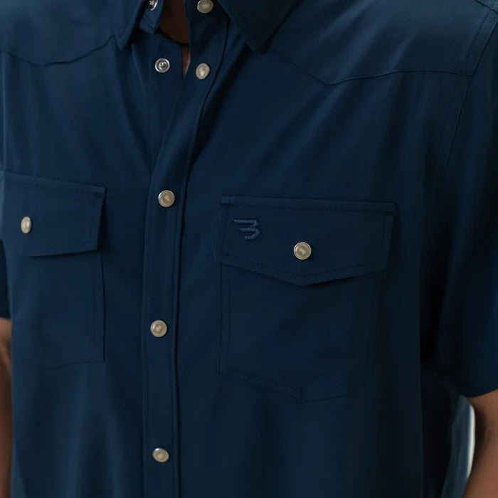 Performance Western Shirt By Burlebo- Navy