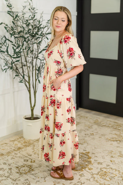 Petals & Postcards Balloon Sleeve Dress