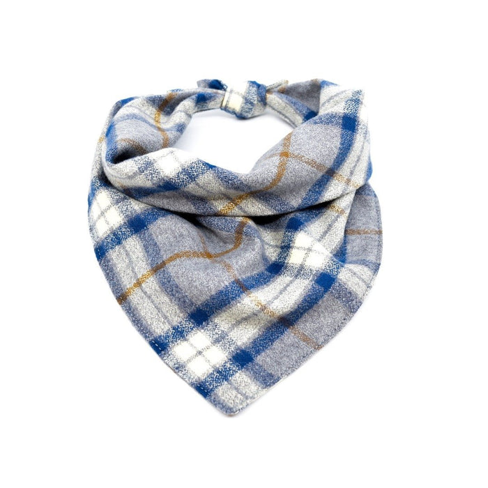 Pewter Flannel Dog Bandana