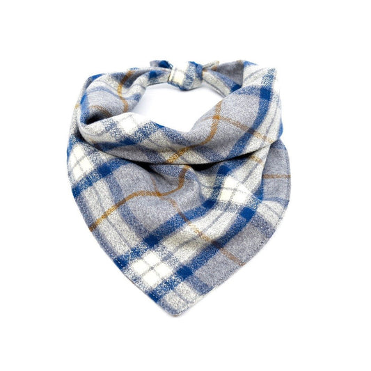 Pewter Flannel Dog Bandana