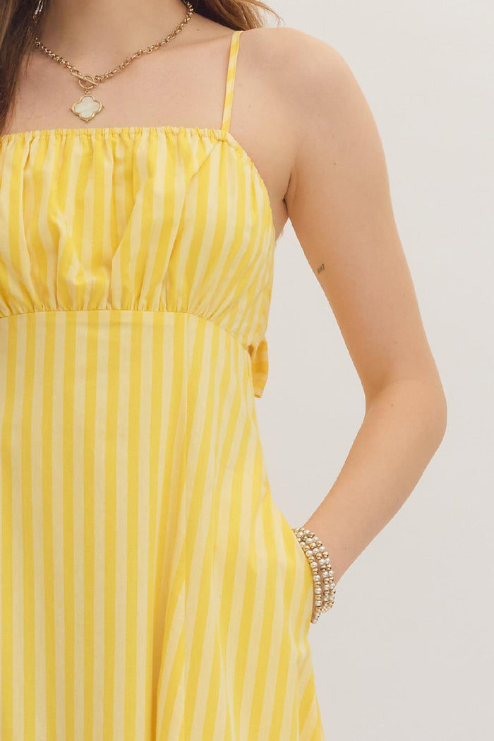 Pink Lemonade Stripe Midi Dress