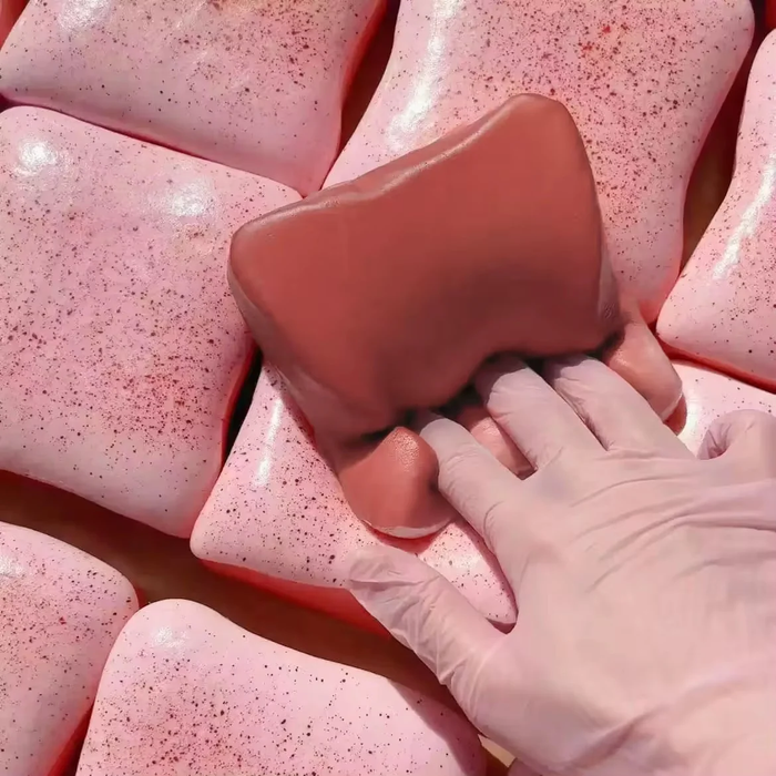 Pink Sticky Toast Squish Toy