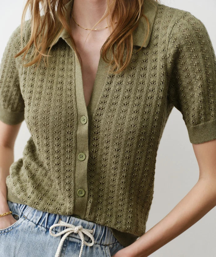 Piper Knit Resort Shirt Sage