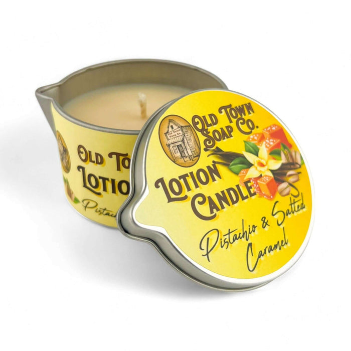 Pistachio & Salted Caramel Lotion Candle - Old Town Soap Co.