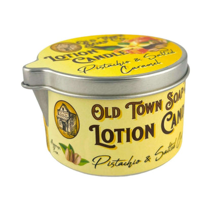 Pistachio & Salted Caramel Lotion Candle - Old Town Soap Co.