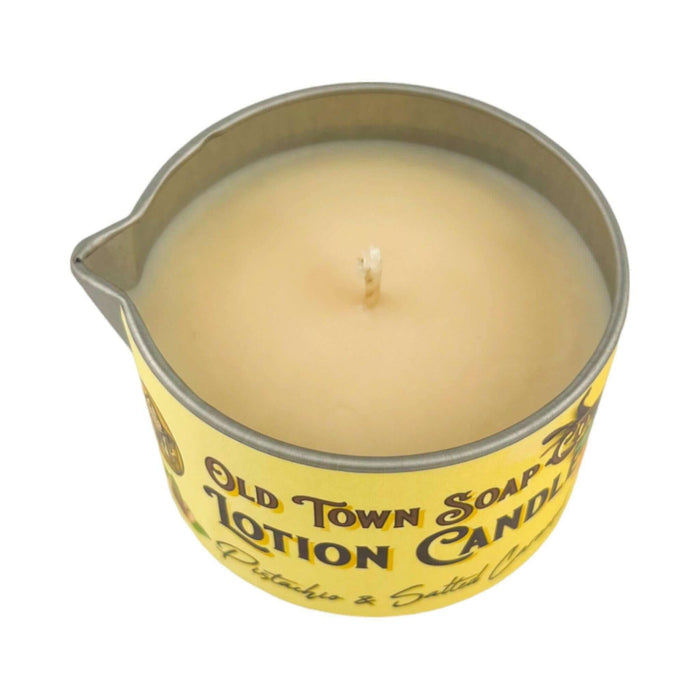 Pistachio & Salted Caramel Lotion Candle - Old Town Soap Co.