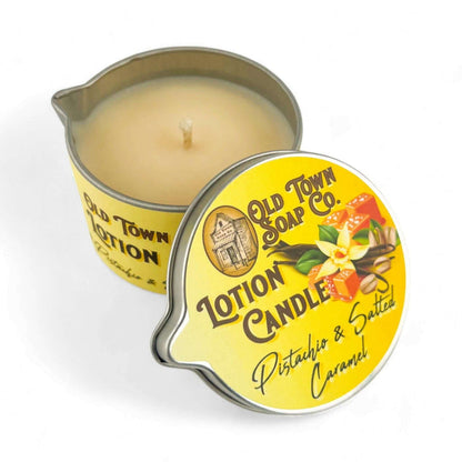 Pistachio & Salted Caramel Lotion Candle - Old Town Soap Co.