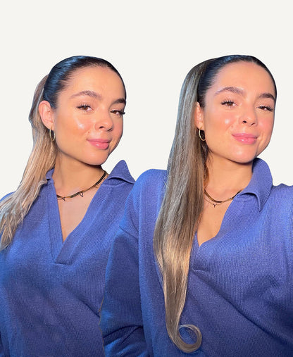 ponytail - ash blonde.