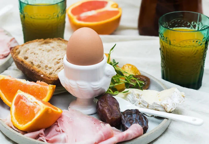 Porcelain Egg Cups and Spoons
