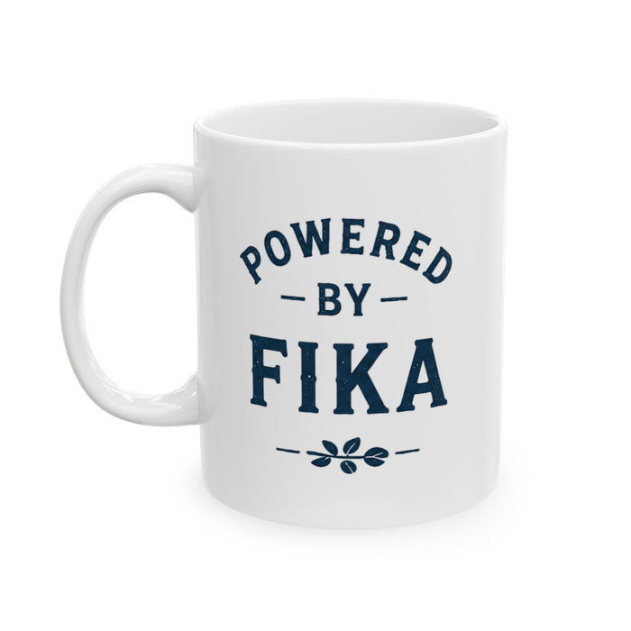 Powered by Fika™ Ceramic Coffee Mug – Premium Swedish Coffee Mug for Everyday Fika