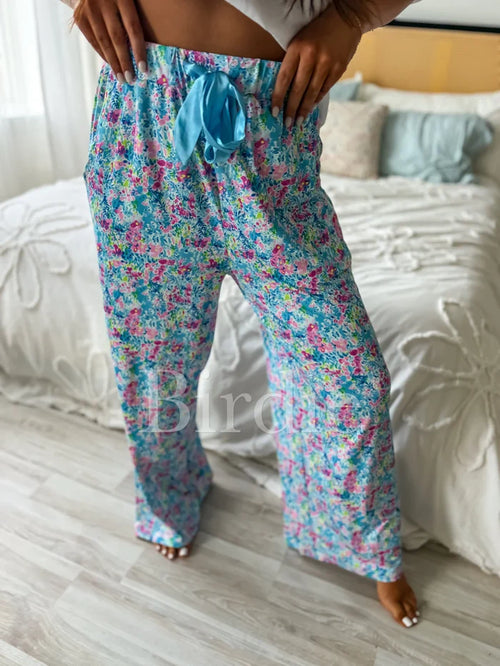 Preorder // Stretchy Lounge Pants in Country Club Bloom// eta 3-4 weeks