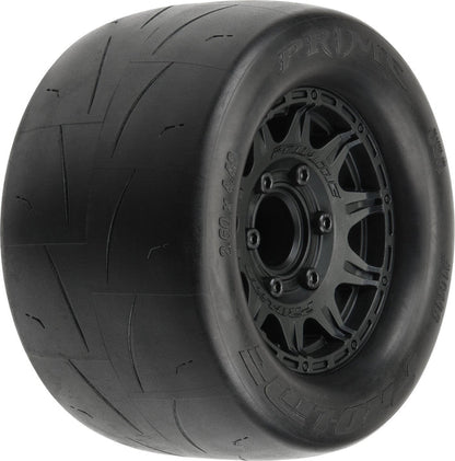 1/10 Prime Front/Rear 2.8" Street MT Tires Mounted 12mm Blk Raid (2)