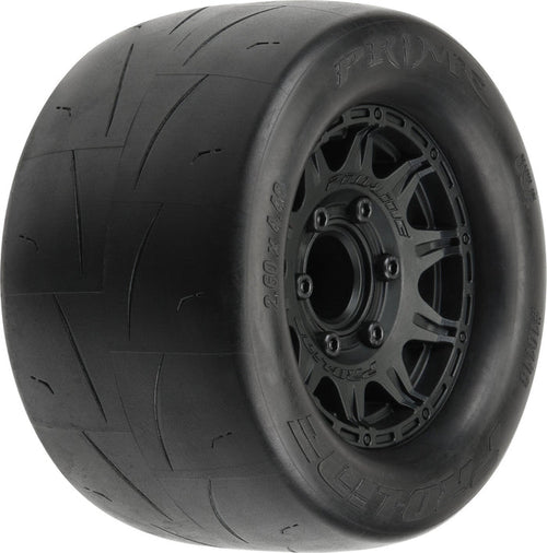 1/10 Prime Front/Rear 2.8" Street MT Tires Mounted 12mm Blk Raid (2)