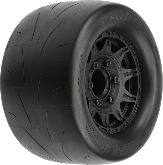 1/10 Prime Front/Rear 2.8" Street MT Tires Mounted 12mm Blk Raid (2)