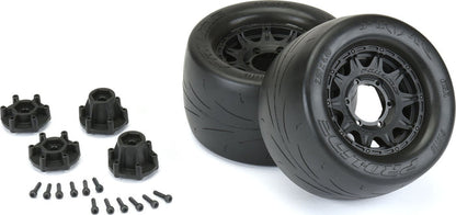 1/10 Prime Front/Rear 2.8" Street MT Tires Mounted 12mm Blk Raid (2)