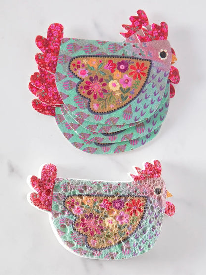 Puff Up Sponges, Set of 5 - Chicken-view 1