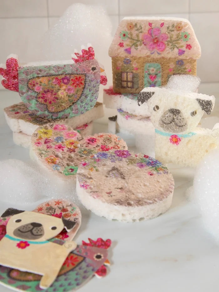 Puff Up Sponges, Set of 5 - Chicken-view 3