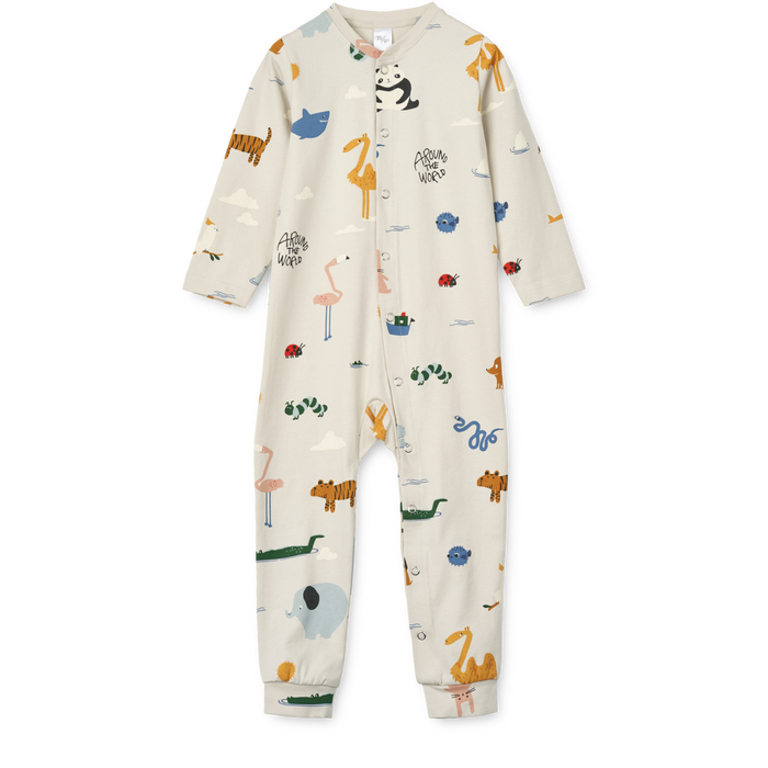 Liewood - Pyjamas Jumpsuit - Birk - Around The World/Sandy