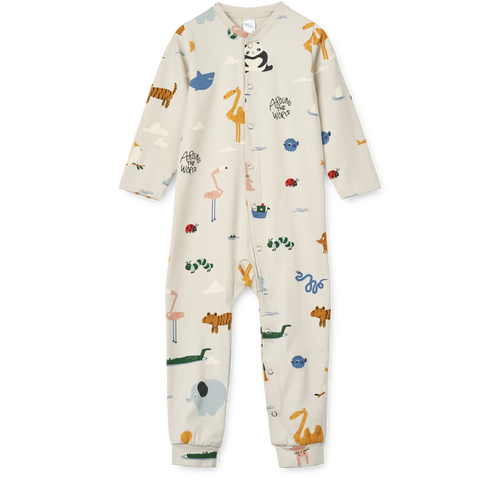 Liewood - Pyjamas Jumpsuit - Birk - Around The World/Sandy