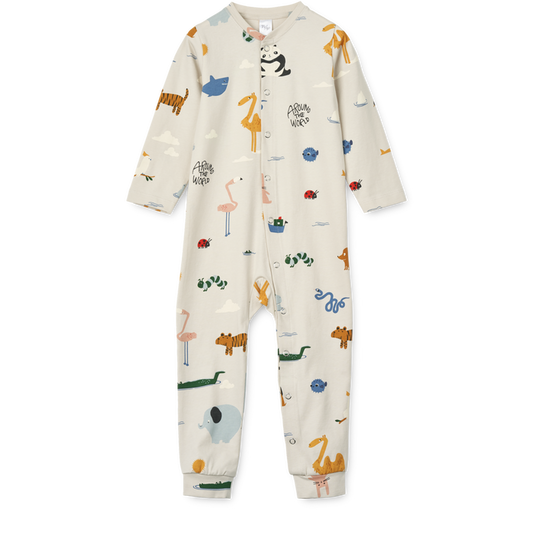 Liewood - Pyjamas Jumpsuit - Birk - Around The World/Sandy