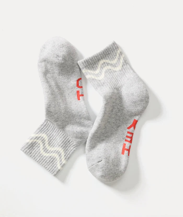 Quarter Crew Sock Heather Grey