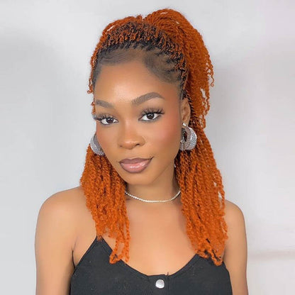 ginger oranged afro kinky bulk human hair for women