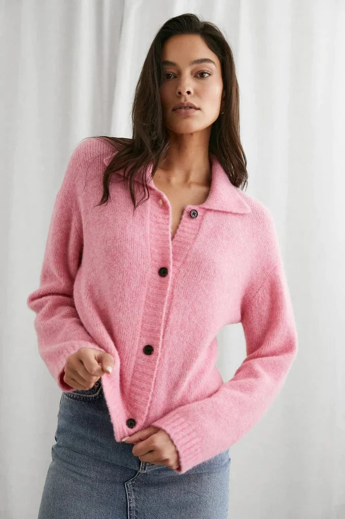 rails amber sweater heather fuschia