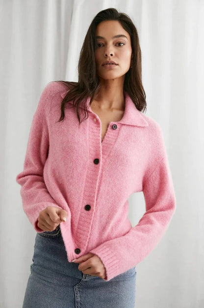 rails amber sweater heather fuschia