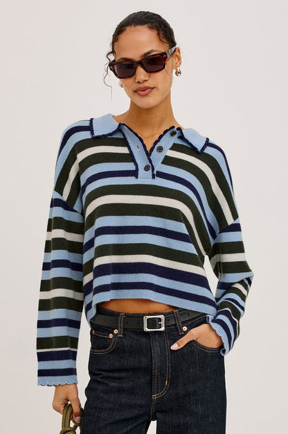 Rails Delora Sweater in Sky Forest