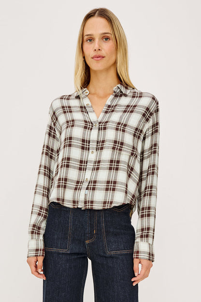 Rails Malin Top in Birch/Hickory